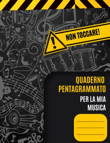 QUADERNO PENTAGRAMMATO: quanderno musicale con indice personalizzabile - formato grande
