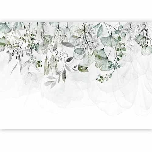 murando PREMIUM Fotomurales Verde Hojas 350x256 cm Papel pintado tejido no tejido Decoración de Pared decorativos Murales moderna de Diseno Fotográfico Oficina Naturaleza Como Pintado b-A-0694-a-d