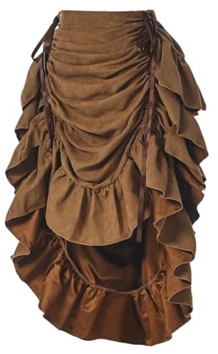 GRACEART Damer steampunk kjol piratkjol hög låg kjol