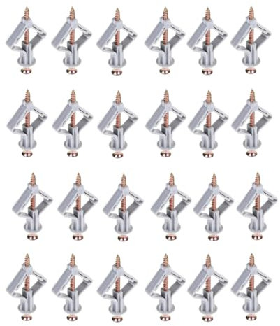 Chevilles pour Plaque de Plâtre, 50 Pcs Cheville Brique Creuse Cheville Parpaing Creux Forme D'Avion Chevilles Papillon en Plastique pour Cloisons Sèches pour Installation Murale en Plaque de Plâtre