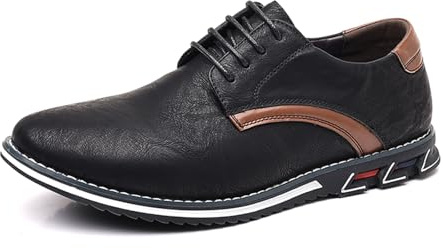 PPXID Homme Ville Chaussure Business Homme Derby Oxford Chaussures à Lacets Comfort Respirant Affaires pour Hommes Costume Mariage-Noir 43