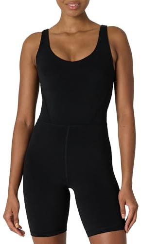 Amazon Essentials Mono Corto Deportivo FormFlex, Suave, con Sujetador Incorporado Mujer, Negro, S
