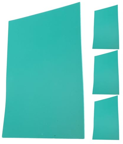 COHEALI 4Pcs Linoleum Printmaking Blocks A4 (21X30Cm) Green Hard Rubber Carving Stamp Blocks for DIY Printmaking Supplies and Craft Projects