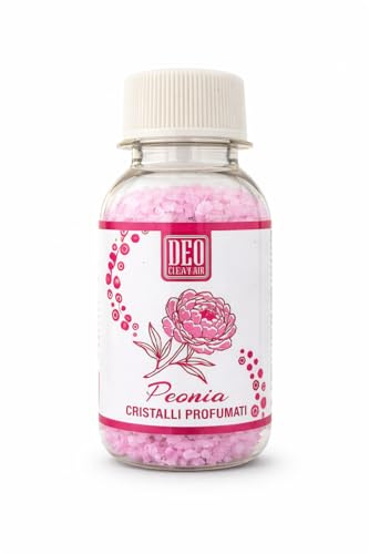BIOVIRA Cristalli Profumati Peonia 100 g per Folletto, Aspirapolvere e Bucato, Deodorante Profumato in Granuli, Fragranza Floreale Intensa e Persistente, Profumo di Pulito per Casa e Tessuti
