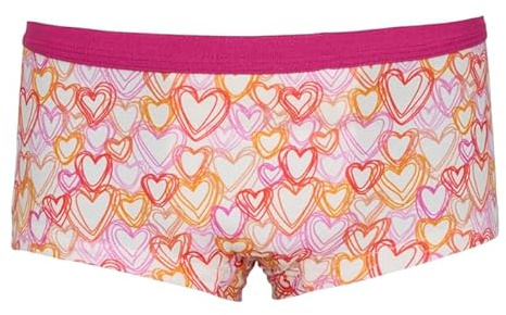 DRY & COOL Braga para niñas para incontinencia diurna | Ropa interior lavable | Braguita protectora con almohadillas absorbentes para fugas ligeras I Comodidad discreta I Color: Corazones