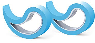 Stoppy, Stoppi, Arrêt de fenêtre, Arrêts de Porte, lot de 2 (disponible en 14 variantes) (Bleu clair)