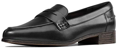 Clarks Hamble Loafer, Mocassini Donna, Nero (Nero Black Leather Black Leather), 35.5 EU