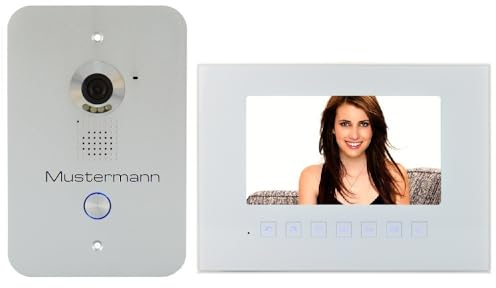 MATHFEL Video Türsprechanlage - Türklingel mit Kamera und 7'' LCD Monitor, Videosprechanlage für Einfamilienhaus - Türsprechanlage mit Türöffner, Videotürklingel Kabelgebunden