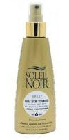 Soleil Noir - Huile Sèche Vitaminée SPF6 Faible Protection - Peaux Mates et Bronzées - Actifs Anti-Âge et Vitamines - Fabrication Française - Flacon Pompe, 150 ml