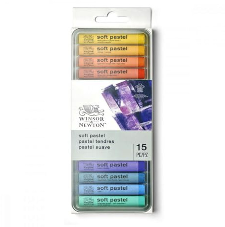 Winsor & Newton 1790001 Soft Pastel Set, Artist Grade Soft Pastel Sticks for Easy Application & Blending, 15 Vibrant Colours
