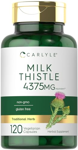 Carlyle Milk Thistle Supplement | 120 Capsules | High Potency Extract | Vegetarian, Non-GMO, Gluten Free