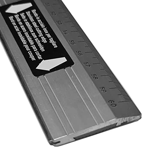 60cm Metal Straight Edge Professional Cutting Ruler Etched Metric CM & MM (1)