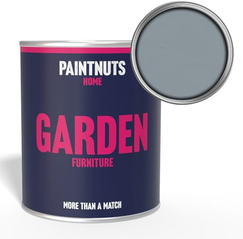 Paintnuts Garden Furniture Paint - RAL-7001 - SILVER GREY Gloss 1 Litre Tin