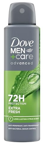 Dove Deodorante Dove Men + Care Extra Fresh Spray Advanced Care, Deodorante Uomo, con 1/4 Crema Idratante, Formula Idratante e Delicata sulla Pelle, Protezione Fino a 72 Ore, 150 ml