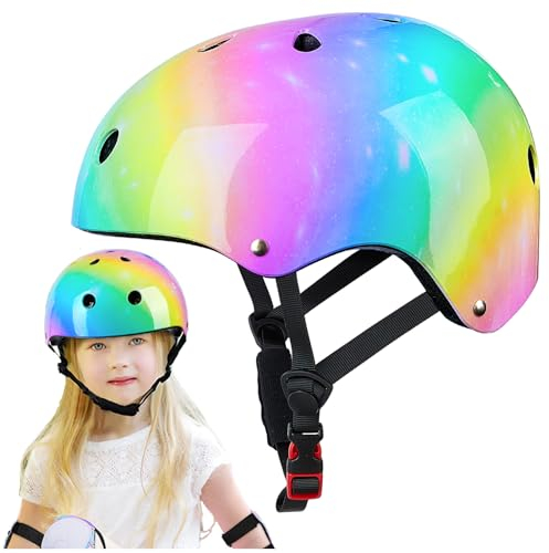 Unicorn Castle Fahrradhelm Kinder zu Radsport Niedliche Cartoon Kinderhelm für Fahrrad Skateboard Rollschuh für Mädchen Verstellbare,3-8 Jahre