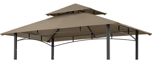 ABCCANOPY Ersatzabdeckung für Grillpavillon, 5 x 8, doppelstöckig, für #L-GG001PST-F, Outdoor-Grillzelt-Dach (Khaki)