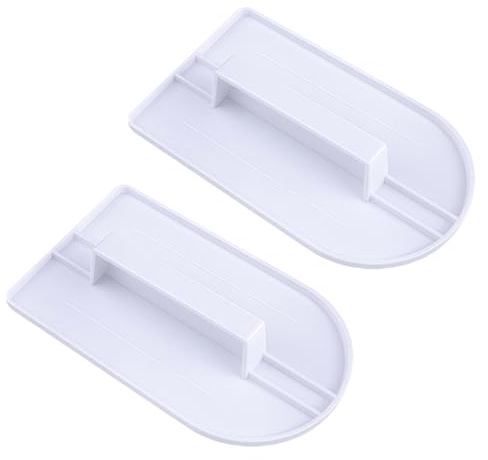 Juego de 2 herramientas de plástico blanco para fondant, raspador de glaseado con mango para decoración de pasteles y alisado de superficies
