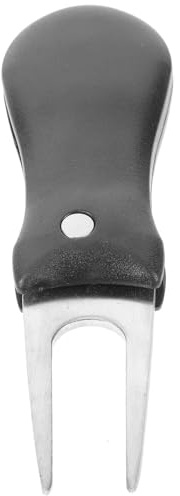 Cabilock Herramienta Divot Golf Portátil con Mango de Plástico Plegable y Tenedor de Acero Inoxidable para Reparación de Césped y Marcador de Bola para Entrenamiento de Golf