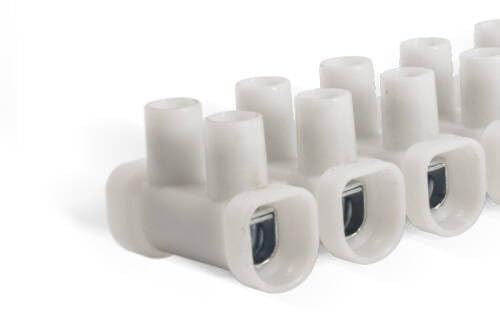 Ciabatta di collegamento 4 mm bianca – Morsetto per cavo elettrico – Connessione sicura – Uso domestico e professionale – Impianti a bassa tensione