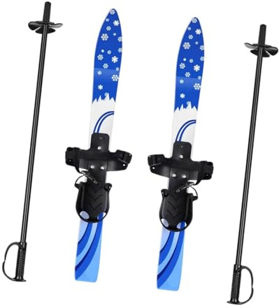 wisoolkic Patins à Glace Skiboard pour Enfants, Taille Ajustable, avec Fixations pour assurant Un Maintien sûr et Confortable. Chaussures de Ski et de Snowboard pour Enfants, Filles et garçons.