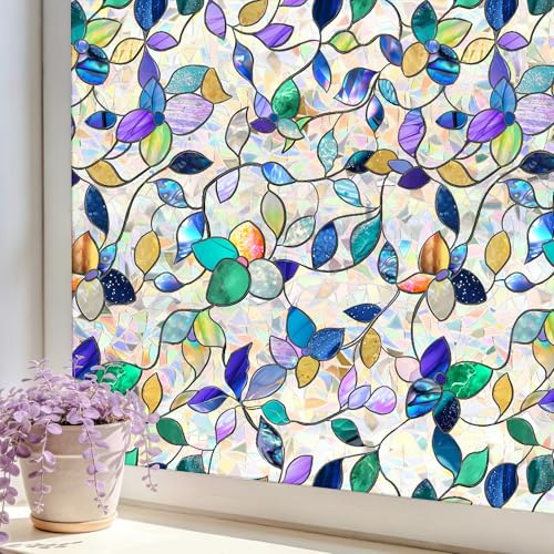 Finnez Vinilos para Cristales Efecto Arcoíris, 3D Colores 44,5 x 200 cm