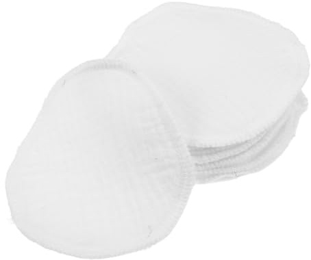 OFFSCH 10pcs Soft Reusable Cotton Breast Pads with 3-Layer Gauze Washable Leakproof Nursing Pads for Breastfeeding and Postpartum Moms Comfortable Absorbent Lactation