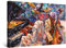 Startonight Quadro su Tela Pittura Arancia Musica JAZZ- Grandi Quadri Moderni Astratti - Stampe Grande per Soggiorno Stampe Incorniciate 80x120 cm, Decorazione Parete, Idea Regalo Elegante