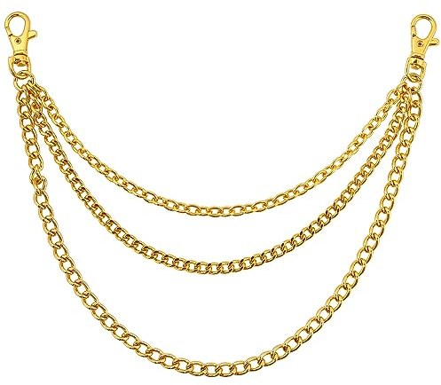Gold Trousers Chain Belt, Wallet Pocket Chain, Hip Hop Punk Jeans Accessories for Eboy Egirl Women Men