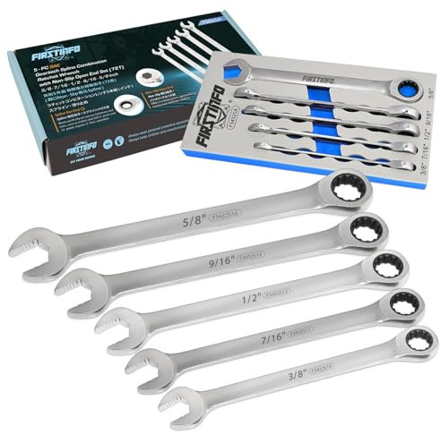 FIRSTINFO F3432SA | Llave combinada con carraca | SAE | 5 piezas | 72 dientes