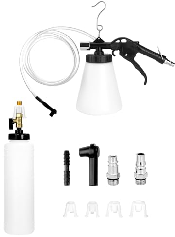 QWORK® Bremsenentlüftungsgerät, Bremsenentlüfter & Nachfüllflasche, Bremsflüssigkeitswechselgerät