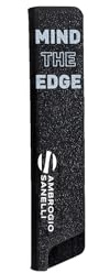 Ambrogio Ringar, Knivfodral för bladskydd, Mind The Edge Linea, Knivfodral för kökskniv, i Termoplastiskt material hållbart och säkert, 12 x 2,5 cm, kökstillbehör