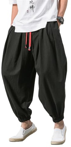 LYZXYZAI Pantalon Tai Chi Arts Martiaux Traditionnels Kungfu Long Pantalon De Survêtement Pantalon De Jogging Pantalon De Loisirs Pantalon De Sport pour Homme Femme,001,5XL