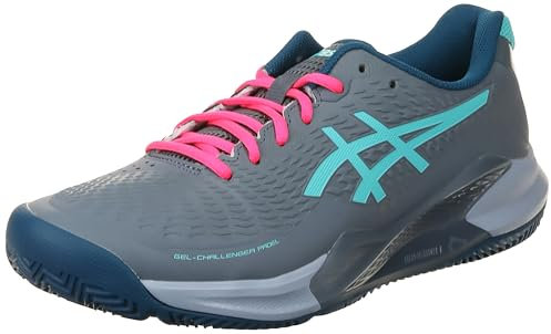 ASICS Herren Gel-Challenger 14 Padel Sneaker, Metropolis/Energy Aqua, 48 EU