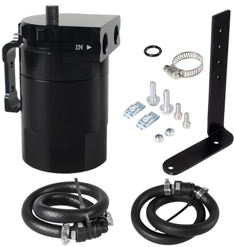 YESHMA Oil Catch Can Compatible with Ford F150 5.0L 2.7EB 3.5EB 2011-2024, Expedition 3.5L EcoBoost 2018-2021 - 350ml Baffled Oil Separator Tank