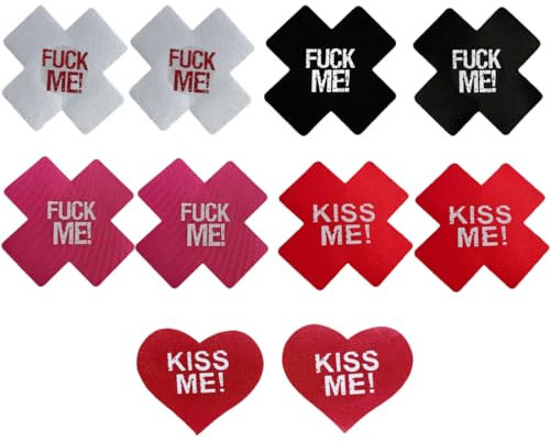 Cache-tétons jetables, 5 paires Cache Tetons Femme Invisible jetable, autocollants pour tétons, Couverture de Mamelon en forme de cœur & croix, Cache Tetons Coeur autoadhésif Fleur Croix