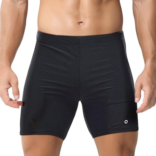 Ausing Maillot de Bain Homme Jammer de Natation Noir S