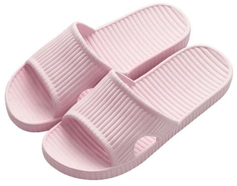 Milaloko Donne Uomini Pantofole Doccia Punta Aperta Sliders Estate Sandali Antiscivolo Unisex Slip On Pantofole per la Casa Bagno Interno Piscina