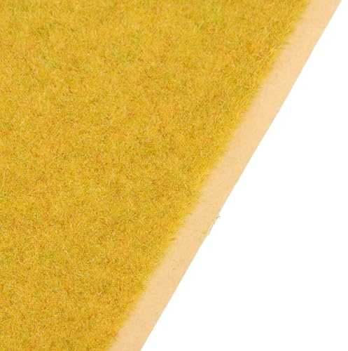 UTTASU Rouleau de tapis de sol en herbe pour modélisme à l'échelle OO - Pour tables de sable et dioramas de jeux de guerre - Dos sans colle - Vert/vert clair - 33 cm - 100 cm