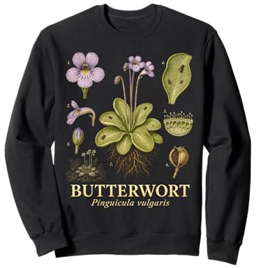 Butterwort Pinguicula Vulgaris Carnivorous Plant Study Sweatshirt