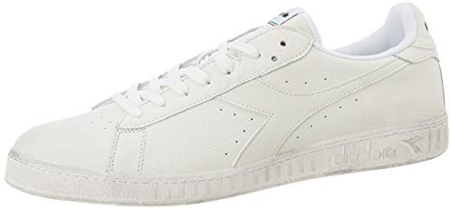 Diadora Unisex Game L Low Waxed Gymnastikschuhe, Weiß/Weiß/Weiß, 43 EU