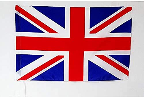 AZ FLAG - Drapeau national de course automobile Royaume-Uni - 90x60 cm - Drapeau De Commissaire 100% Polyester Avec Fourreau et Cordelette - Pavillon 45 g
