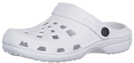 Brandsseller Damen Clog Badeschuh Gartenschuh Freizeitschuh (Weiß, EU Schuhgrößensystem, Erwachsene, Numerisch, M, 38)