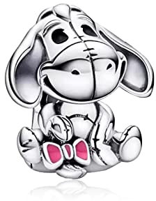 H.ZHENYUE Jewelry Movie Donkey Charm Beads Beads fit Bracelet Necklace for Woman Girls,925 Sterling Silver Pendant Beads with Cubic Zirconia,Happy Birthday Christmas Halloween Valentine's Day Gifts