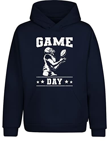 tshirtladen American Football Game Day-Design Hoodie, Farbe: Navy, Größe: XXXXX-Large