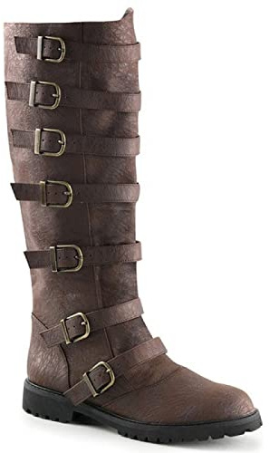 MODADA Bottes Renaissance Médiévale, Western Cowboy et Pirate Pour Femmes et Hommes - Steampunk Costume D'équitation