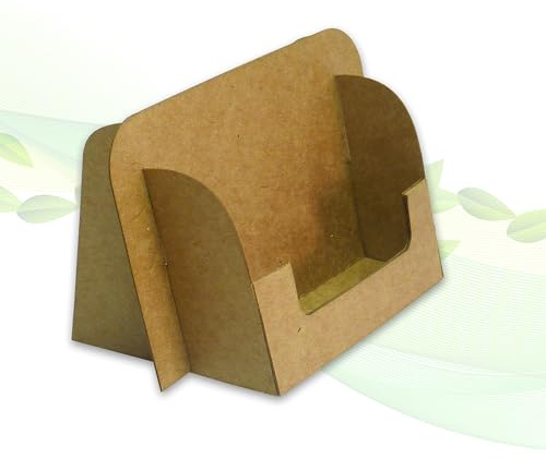 thefoldstands Lot de 5 porte-cartes de visite pliables Nature-eco Design écologique pour cartes de visite 9,0 x 5,5 cm Porte-cartes de visite en carton recyclé Utilisation à court et moyen terme