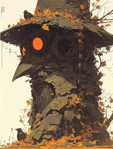 Diamond Painting Groß XXL Halloween 100x132cm, 5D Vogel Diamond Painting Erwachsene Groß,DIY Diamant Painting Bilder Groß Kunst Malerei Bastelset für Zimmer Deko Wohnzimmer, Geschenke für Frauen