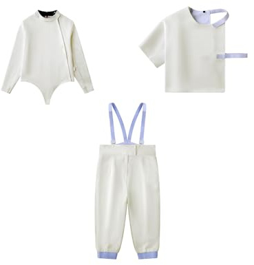 lhyangroupao Fencing Sport Uniform Suit - Fencing Gear - Unisex Pants Jacket Vest Set for Foil Epee Saber(Right Hand)(54)