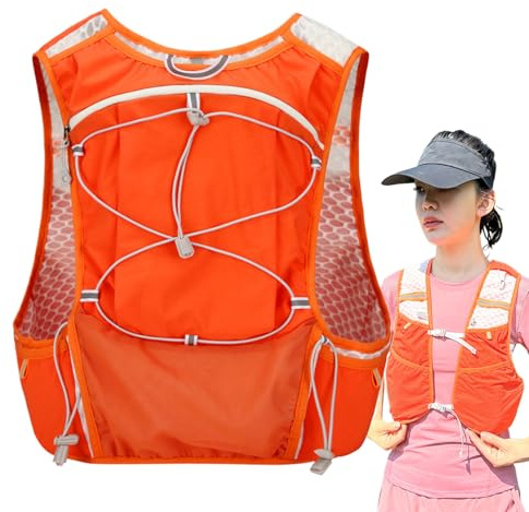 Mochila de chaleco de hidratación para correr - Pack de agua ligera para corredores, chaleco de carreras de senderos | Diseño de malla transpirable, tema de entrenamiento, vejiga de agua fuga, gil