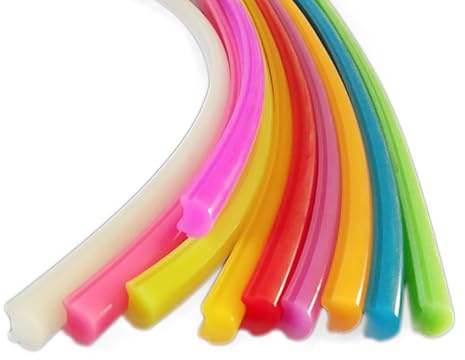 DYKWSWYX 12mm Separate Silicone Neon Strip Light - Flexible Soft LED Neon Tube, Bendable for Any Shape, Multiple Colors (1-20M Optional) - Ideal for Decoration, Signage(Pink,1meter)